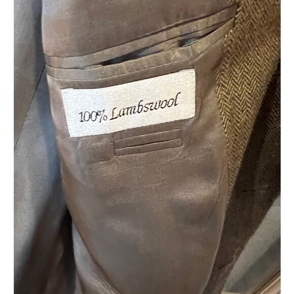 Gianfranco Ruffini 100% Lambswool Blazer – Made in Italy – 44L – Herringbone - Picture 3 of 3